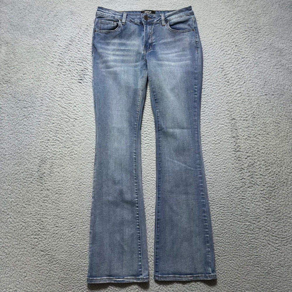 Rise Supply Co Womens Flare Jeans Medium Wash Blue Size 7‎ RSBC002-IVW-Y329